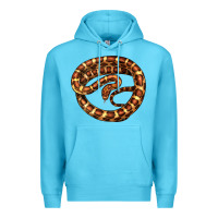 Ocean Blue Corn Snake Illustrations Premium Hoodie - LillyAllenDesigns