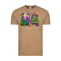Vintage Coffee Christmas Louisiana Mardi Gras trees Vintage Tee - FaDigitalArtStudio