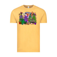Vintage Mustard Christmas Louisiana Mardi Gras trees Vintage Tee - FaDigitalArtStudio