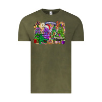 Vintage Olive Christmas Louisiana Mardi Gras trees Vintage Tee - FaDigitalArtStudio