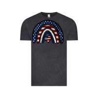 Vintage Black USA American Flag Rainbow Vintage Tee - Jasminsmagicworld
