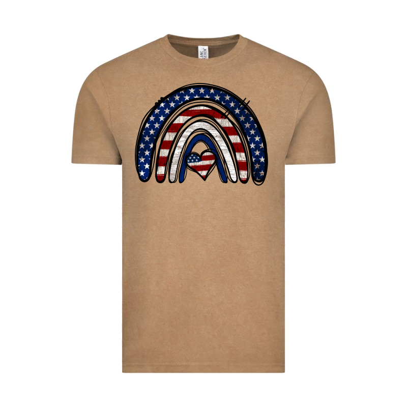 Usa American Flag Rainbow Vintage Tee by Jasminsmagicworld | Teevron