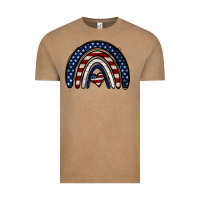 Vintage Coffee USA American Flag Rainbow Vintage Tee - Jasminsmagicworld