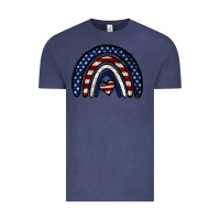 Vintage Denim USA American Flag Rainbow Vintage Tee - Jasminsmagicworld