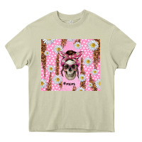 Mossy skull mom pink glitter with daisy Heavy Core Tee - TumblerDesignByShophia