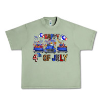 Oil Green Western Truck Hello Fourth Of July America Urban Heavy Tee - FaDigitalArtStudio