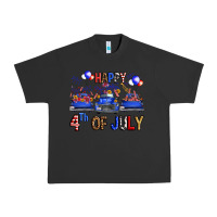 Pigment Black Western Truck Hello Fourth Of July America Urban Heavy Tee - FaDigitalArtStudio