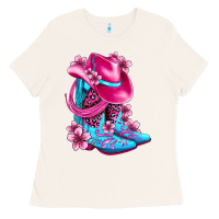 Bone valentine cowboy boots and hat olivia Ladies Tee - OliviaCreatesArt
