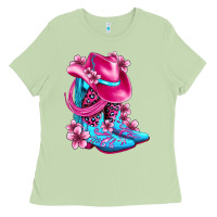 Matcha valentine cowboy boots and hat olivia Ladies Tee - OliviaCreatesArt