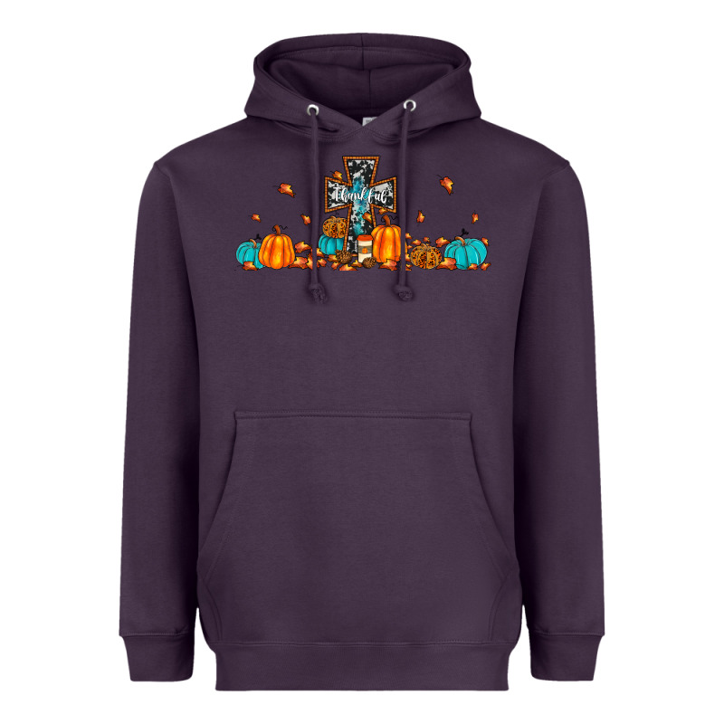 Thankful Cross Pumpkin Heavyweight Hoodie by JahusDesignShop | Teevron