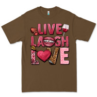 Cacao Live laugh love Valentine's Day Premium Tee - HowdyJamesFarm