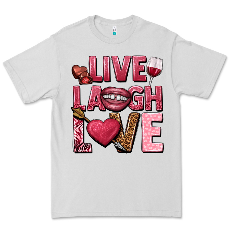 Live Laugh Love Valentine's Day Premium Tee by HowdyJamesFarm | Teevron