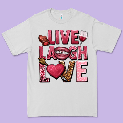 Live Laugh Love Valentine's Day Premium Tee Designed By Howdyjamesfarm
