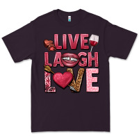 Plum Live laugh love Valentine's Day Premium Tee - HowdyJamesFarm