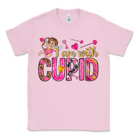 Bubblegum Pink i am with cupid I am with Cupid Valentine's Day Classic Tee - HowdyJamesFarm