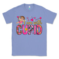 Colony Blue i am with cupid I am with Cupid Valentine's Day Classic Tee - HowdyJamesFarm
