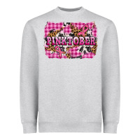 Pinktober With Cancer Ribbon Heavyweight Sweatshirt | Teevron