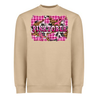 Mushroom pinktober with cancer ribbon Heavyweight Sweatshirt - AdoDesignShop