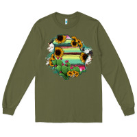 Army Green Chihuahua State Of Mexico Map Long Sleeve Tee - RanaPortraitStore