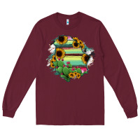 Burgundy Chihuahua State Of Mexico Map Long Sleeve Tee - RanaPortraitStore