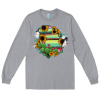 Heather Grey Chihuahua State Of Mexico Map Long Sleeve Tee - RanaPortraitStore