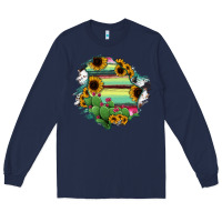Navy Chihuahua State Of Mexico Map Long Sleeve Tee - RanaPortraitStore