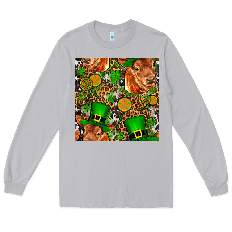 St Patricks  Cow With Candy Long Sleeve Tee by FaDigitalArtStudio | Teevron