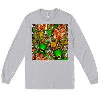 Moon Dust st patricks  cow with candy Long Sleeve Tee - FaDigitalArtStudio