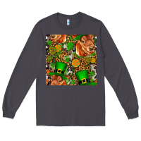 Smoke st patricks  cow with candy Long Sleeve Tee - FaDigitalArtStudio