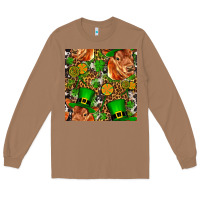 Toasted Coconut st patricks  cow with candy Long Sleeve Tee - FaDigitalArtStudio