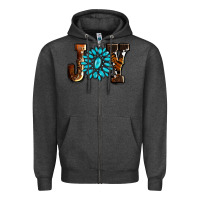 Charcoal Heather joy with gemstone ado Zipper Hoodie - AdoDesignShop