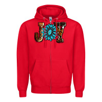 Red joy with gemstone ado Zipper Hoodie - AdoDesignShop