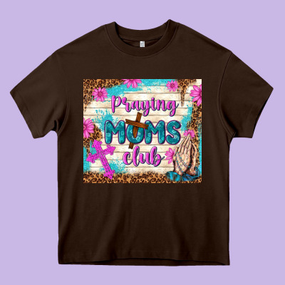 Praying Moms Club Heavy Core Tee Designed By Tumblerdesignbyshophia