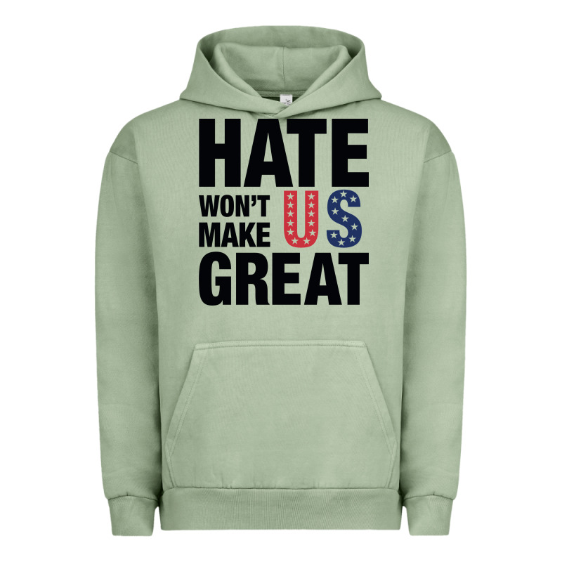 Hate Won't Make Us Great Black Urban Hoodie by artisFamous | Teevron