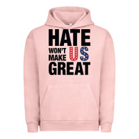 Pigment Salmon hate won't make us great black Urban Hoodie - artisFamous