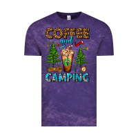 Cloud Purple Coffee And Camping Frappe Vintage Tee - FaDigitalArtStudio