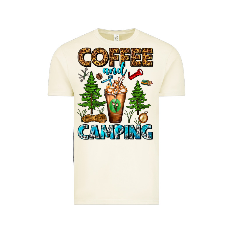 Coffee And Camping Frappe Vintage Tee by FaDigitalArtStudio | Teevron