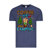 Vintage Denim Coffee And Camping Frappe Vintage Tee - FaDigitalArtStudio