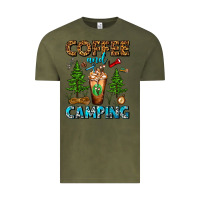Vintage Olive Coffee And Camping Frappe Vintage Tee - FaDigitalArtStudio