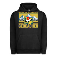 Pigment Black Geocaching, geocaching travel bug, geocache, Urban Hoodie - artisFamous