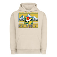 Pigment French Oak Geocaching, geocaching travel bug, geocache, Urban Hoodie - artisFamous