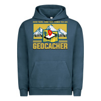 Pigment Midnight Navy Geocaching, geocaching travel bug, geocache, Urban Hoodie - artisFamous