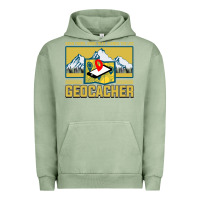 Pigment Oil Green Geocaching, geocaching travel bug, geocache, Urban Hoodie - artisFamous