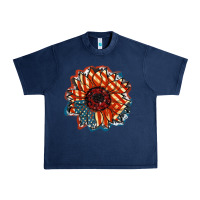 American Flag Sunflower 4th Of July Urban Heavy Tee | Teevron