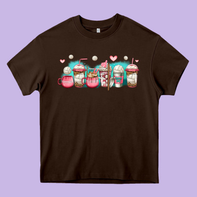 Volleyball Coffee Cups Heavy Core Tee Designed By Jasminsmagicworld