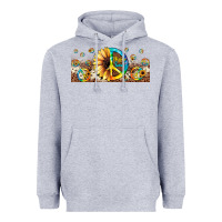 Heather Grey hippie soul leopard sunflower Heavyweight Hoodie - JahusDesignShop