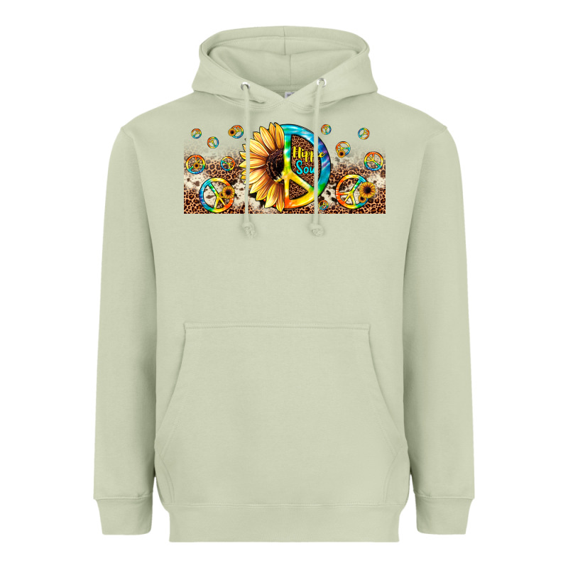 Hippie Soul Leopard Sunflower Heavyweight Hoodie by JahusDesignShop | Teevron
