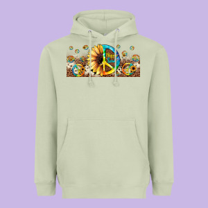 Hippie Soul Leopard Sunflower Heavyweight Hoodie Designed By Jahusdesignshop
