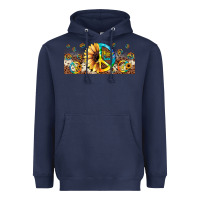 Navy hippie soul leopard sunflower Heavyweight Hoodie - JahusDesignShop