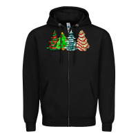 Black Christmas tree cakes and Christmas trees  ado Zipper Hoodie - AdoDesignShop